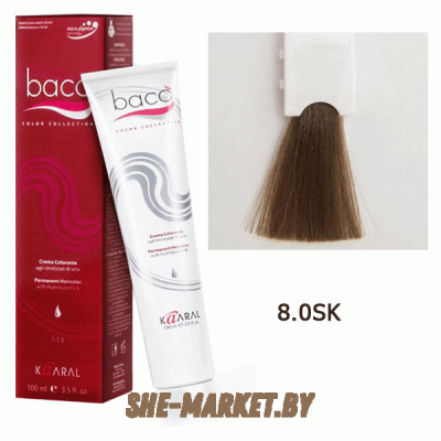 Стойкая крем-краска для особо седых волос Baco Silkera SK8.0 , 100мл