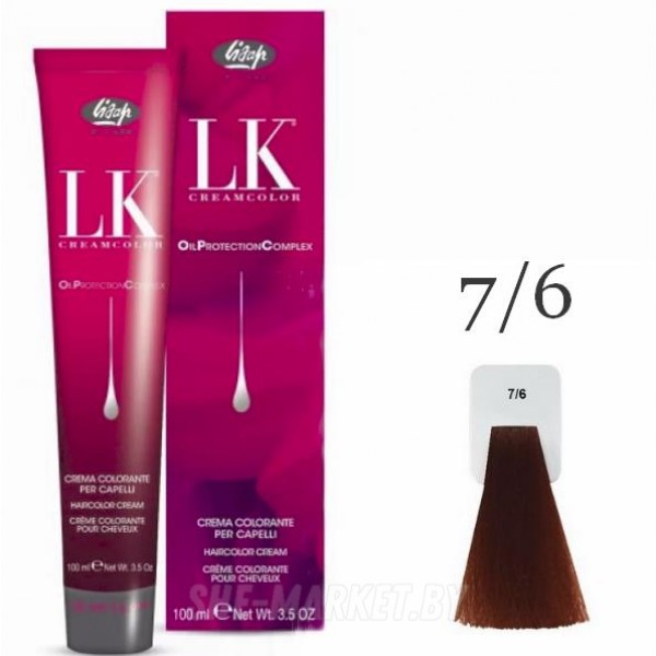 Краска для волос LK OPC Oil Protection Complex 7/6 блондин медный, 100мл