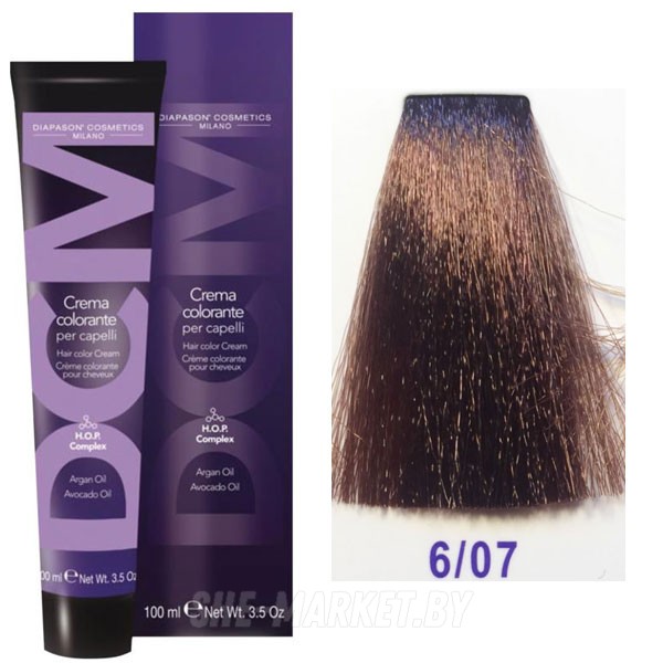Крем-краска DCM Hair Color Cream HOP Complex 6/07 100мл