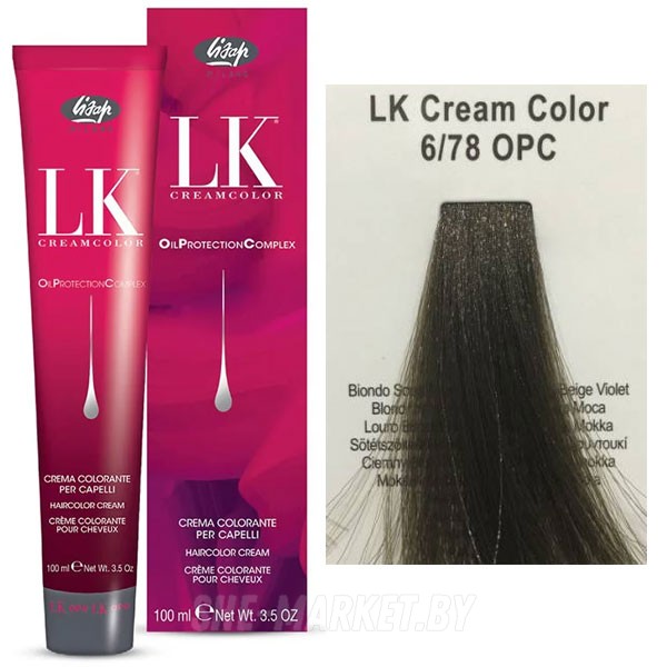 Краска для волос LK OPC Oil Protection Complex  6/78 темный блондин мокко 100мл
