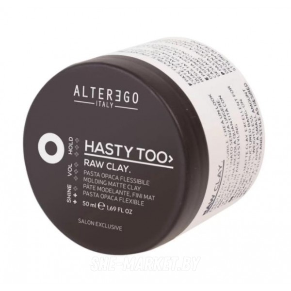 Матовая паста для укладки Hasty Too Raw Clay, 50 мл