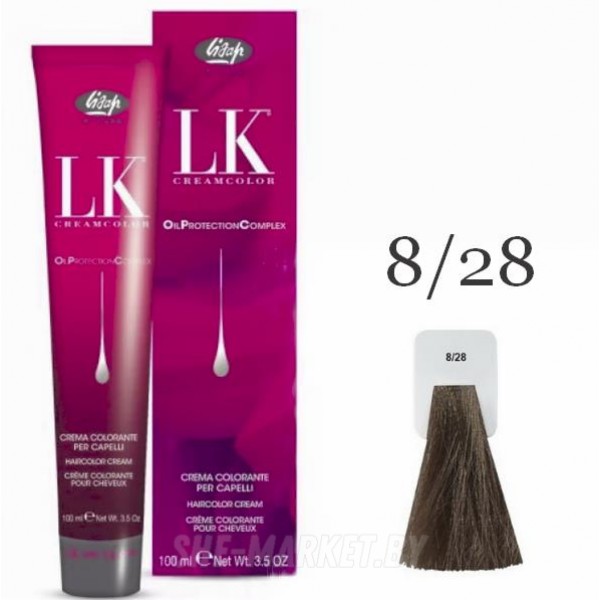 Краска для волос LK OPC Oil Protection Complex 8/28 светлый блондин жемчужно-пепельный, 100мл
