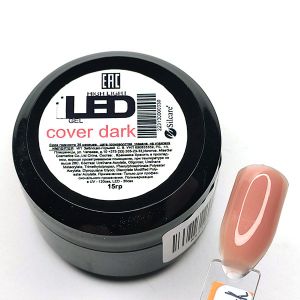 LED Cover Dark - камуфляжный гель для наращивания ногтей, 15гр