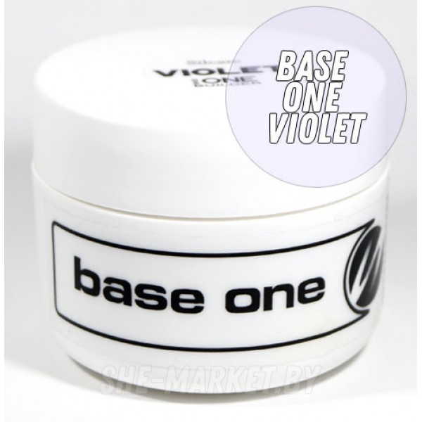 Base one Violet - прозрачный гель с фиолетовым оттенком для наращивания ногтей, 50гр