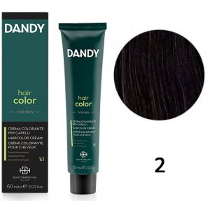 Мужской безаммиачный краситель для волос BHH DANDY 2 Очень тёмно-коричневый, 60мл Мужской безаммиачный краситель для волос BHH DANDY 2 Очень тёмно-коричневый, 60мл
