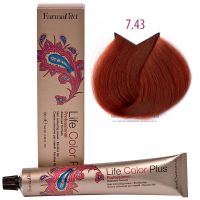 Крем-краска для волос LIFE COLOR PLUS 7.43/7RD медно-золотистый блондин 100мл