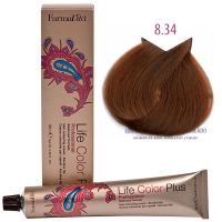 Крем-краска для волос LIFE COLOR PLUS 8,34/8D светлый золотисто-медный блондин 100мл