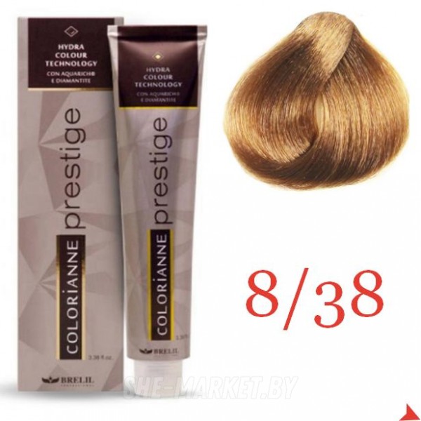 Крем краска для волос Colorianne Prestige ТОН - 8/38 Светлый шоколадный блонд, 100мл