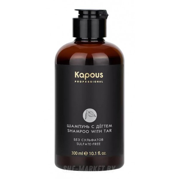 Беcсульфатный шампунь для волос с Дёгтем, 300 мл