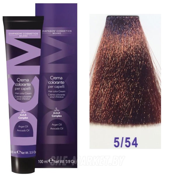 Крем-краска DCM Hair Color Cream HOP Complex 5/54 100мл