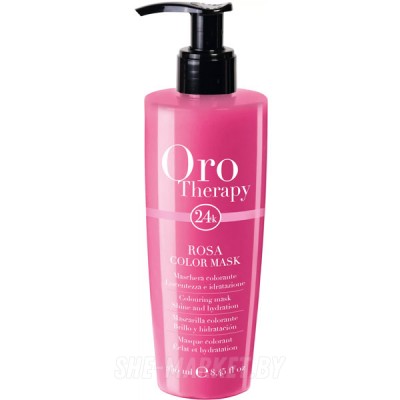Маска увлажняющая для придания блеска окрашенным волосам  Oro Therapy 24k Розовый , 250мл