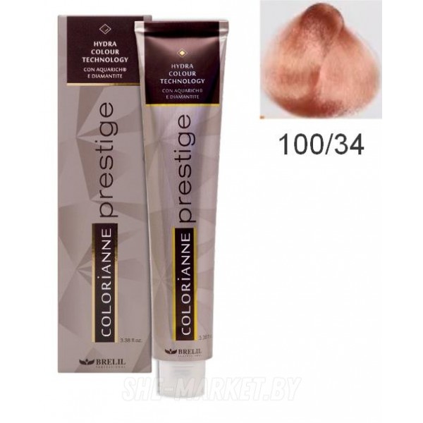 Крем краска для волос Colorianne Prestige ТОН - 100/34 Суперосветлитель персиковый, 100мл