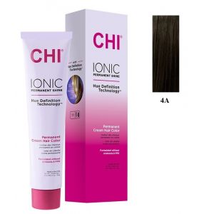 Безаммиачная крем-краска для волос Ionic Permanent Shine Hair Color 4A, 85гр