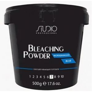 Обесцвечивающий порошок для волос Studio Microgranules Blue, 500гр Обесцвечивающий порошок для волос Studio Microgranules Blue, 500гр
