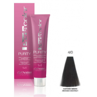 Крем-краска для волос без аммиака Perlacolor PURITY, тон 4/0 , 100 мл