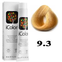 Крем-краска для волос iColori ТОН - 9.3 золотистый очень светлый блондин, 90мл