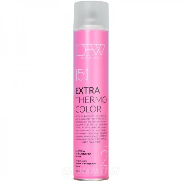 Лак для волос 15 в 1 Экстра Термозащита цвета Hairspray Extra Thermo Color, 500мл