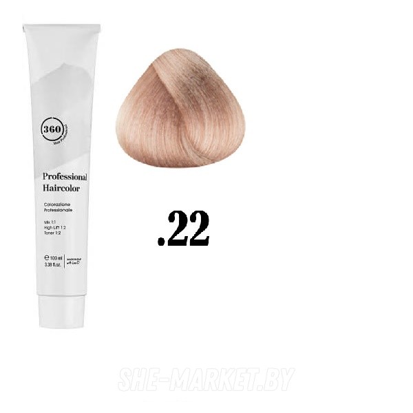 Краска для волос 360 PERMANENT HAIRCOLOR ТОН - .22, 100мл