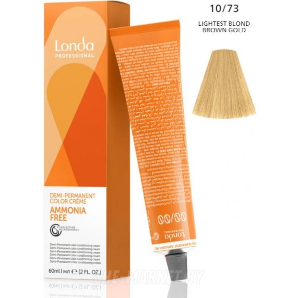 Интенсивное тонирование волос Londacolor 10/73 Яркий блонд (коричнево-золотистый) 60мл