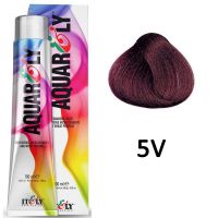 Кремообразный краситель для волос Aquar ly 5V Фиолетовый светлый шатен, 100мл