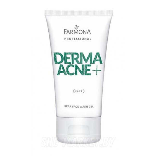 Грушевый гель для лица очищающий DERMAACNE+, 150 мл