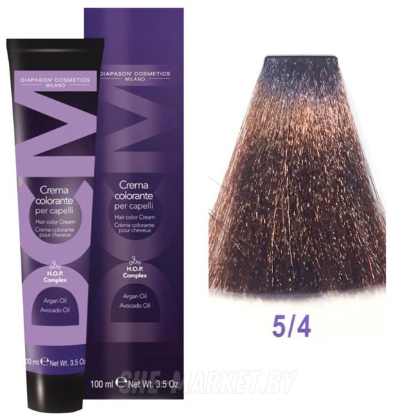 Крем-краска DCM Hair Color Cream HOP Complex 5/4 100мл