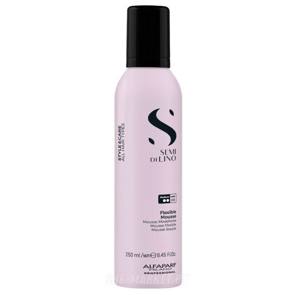 Мусс для укладки волос средней фиксации Flexible Mousse Semi Di Lino Style & Care, 250мл