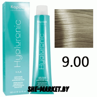 Крем-краска для волос Hyaluronic acid  9.00 Очень светлый блондин интенсивный, 100 мл