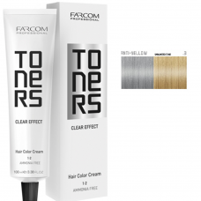 Безаммиачная тонирующая крем-краска для волос TONERS Anti-Yellow, 100мл