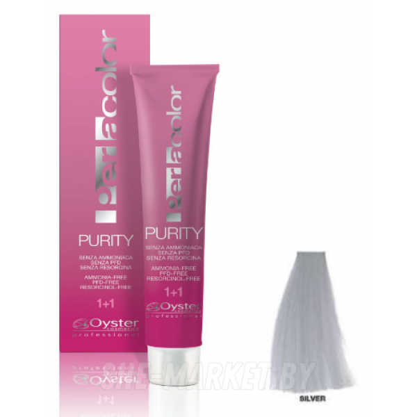 Крем-краска для волос без аммиака Perlacolor PURITY, тон SILVER, 100 мл