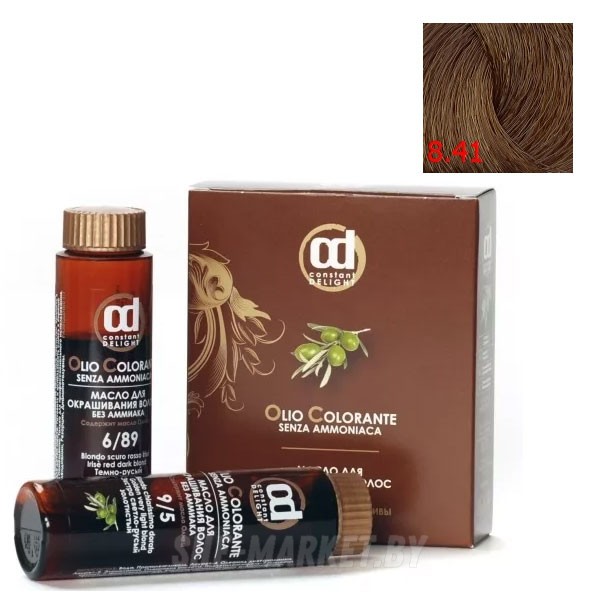 Масло для окрашивания волос Olio Colorante 8.41, 50мл