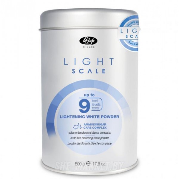 Обесцвечивающий белый порошок Light Scale 9 Lightening White Powder, 500гр