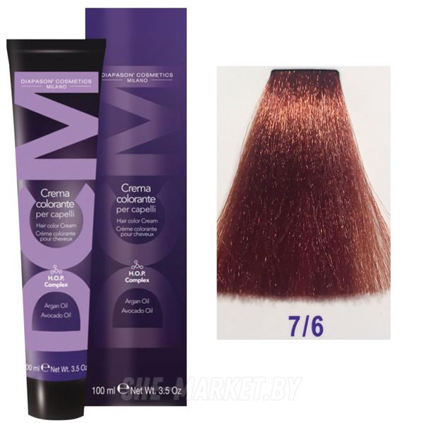 Крем-краска DCM Hair Color Cream HOP Complex 7/6 100мл