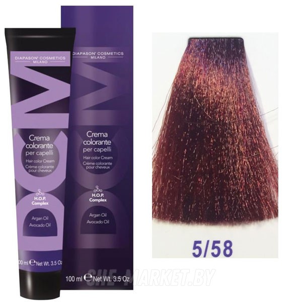 Крем-краска DCM Hair Color Cream HOP Complex 5/58 100мл