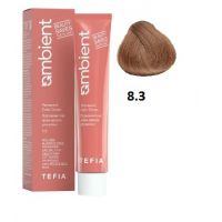 Перманентная крем-краска для волос AMBIENT тон 8.3, 60мл
