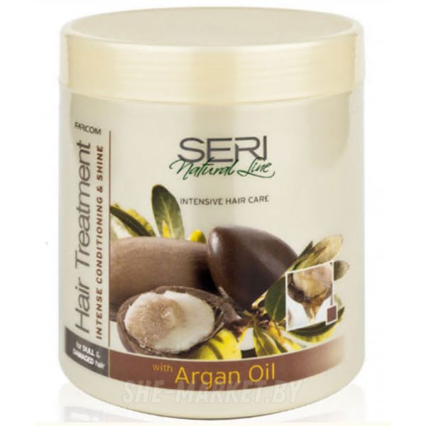 Маска для тусклых и поврежденных волос Интенсивное кондиционирование и сияние Natural Line, 1000мл