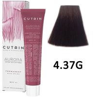 Крем-краска для волос AURORA 4.37G Permanent Hair Color, 60мл