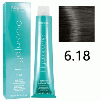 Крем-краска для волос Hyaluronic acid 6.18 Темный блондин лакричный, 100 мл Крем-краска для волос Hyaluronic acid 6.18 Темный блондин лакричный, 100 мл
